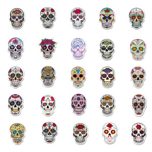 50 horror skull series graffiti stickers luggage laptop waterproof stickers
