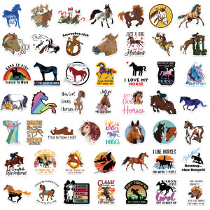 50 Cartoon Riding Stickers Personalized Decoration Luggage, Notebook, Guitar Waterproof Stickers