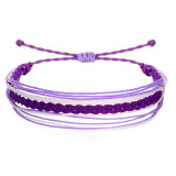 Braided Bracelet Colorful Wax Line Fried Dough Twists Braid Combination Beach Hand Rope
