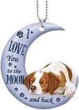 Double sided printing dog frog moon tattoo animal enthusiast Puerto Rican car rearview mirror accessories car hanging Christmas decorations with chain