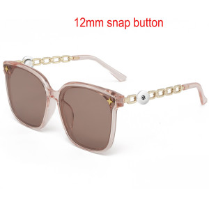 Sunglasses, chain legs, sunglasses, large frame, slimming glasses fit 12MM Snaps button jewelry wholesale