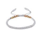 Hand woven diamond knot bracelet