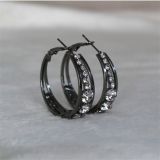 Water Diamond Big Circle Earrings