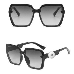 Polygonal large frame sunglasses fit 20MM Snaps button jewelry wholesale