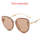 Sunglasses large frame cat's eye sunglasses fit 12MM Snaps button jewelry wholesale