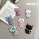 Kuromi cartoon Lazy person mobile phone holder back stick mobile phone holder foldable holder rotatable portable makeup mirror mobile phone holder