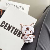 Kuromi cartoon Lazy person mobile phone holder back stick mobile phone holder foldable holder rotatable portable makeup mirror mobile phone holder