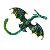 Vintage Dripping Oil Cartoon Flying Dragon Styled brooch