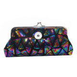 Sequin bag, handheld bag, small makeup bag, keyhole, red bag fit 20MM Snaps button jewelry wholesale