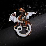 Vintage Dripping Oil Cartoon Flying Dragon Styled brooch