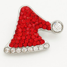 20MM Christmas Gift Box Christmas Hat with  Rhinestone snap button
