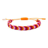 Bohemian colored woven bracelet