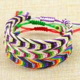 Bohemian colored woven bracelet