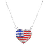 Independence Day Flag Pendant Necklace Pentagram Love Necklace Bracelet Earrings