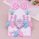 Children's Beaded Necklace Bracelet Cute Cartoon Bracelet Necklace Ring Earring Set