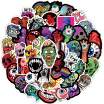 50 horror Halloween horror horror graffiti stickers wall stickers computer laptop water cup trolley case waterproof stickers