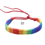 Seven Colored Red Rope Bracelet Handwoven Rainbow Friendship Bracelet