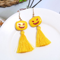 Halloween Earrings Terrifying, Funny, Personalized Skeleton Head Spider, Pumpkin Alloy Oil Dropping Earrings