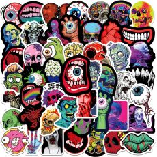 50 horror Halloween horror horror graffiti stickers wall stickers computer laptop water cup trolley case waterproof stickers