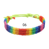 Seven Colored Red Rope Bracelet Handwoven Rainbow Friendship Bracelet