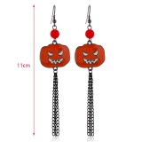 Halloween Earrings Terrifying, Funny, Personalized Skeleton Head Spider, Pumpkin Alloy Oil Dropping Earrings