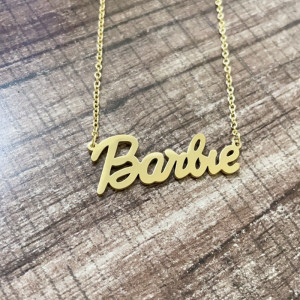 Stainless steel Barbie pendant necklace