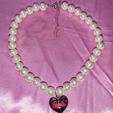 Love Barbie Pendant Pearl Necklace