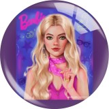 20MM Barbie glass snap button charms