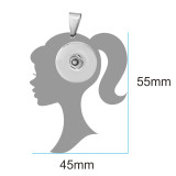 （Delivery time of 7 days）2 styles Stainless steel Barbie doll Pendant fit 20MM Snaps button jewelry wholesale