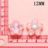 12MM DIY Barbie Star Flower Resin  snap button charms