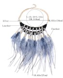 Feather alloy necklace