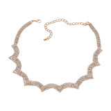 Dinner necklace full of diamonds, alloy inlaid with diamonds, rhinestone lace