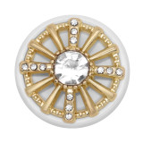 23MM Flower  Rhinestones snap button charms