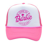 Barbie powder Baseball cap summer beach Sun hat friend party sponge net hat