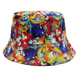 Super Mary Anime Game Mario Stitzer Printed Bucket hat Sunscreen Basin Hat for Men and Women