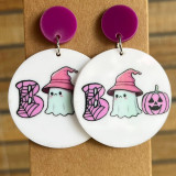 Acrylic earrings Halloween ghost witch pumpkin Spider web earrings