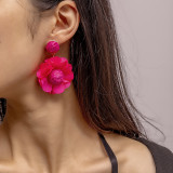 Fabric Flower Handmade Earrings Lafite Earrings