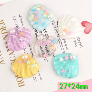 20MM Pearl Shell Resin snap button charms