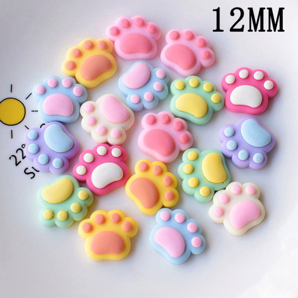 12MM Cute Cat Claw Resin snap button charms