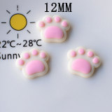 12MM Cute Cat Claw Resin snap button charms