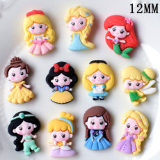 12MM Lovely Princess Resin snap button charms  Disney