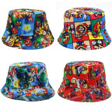 Super Mary Anime Game Mario Stitzer Printed Bucket hat Sunscreen Basin Hat for Men and Women