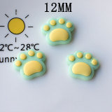 12MM Cute Cat Claw Resin snap button charms