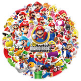 50 cartoon Mario graffiti stickers, luggage, water cup, insulated cup, storage box, helmet, waterproof sticker