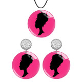 Barbie Stainless steel wood earrings necklace set