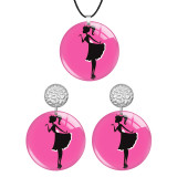 Barbie Stainless steel wood earrings necklace set