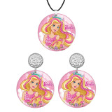 Barbie Stainless steel wood earrings necklace set