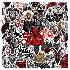 50 Devil Satan Graffiti Stickers Phone Case Flat Skateboard Motorcycle Helmet Terror Waterproof Stickers