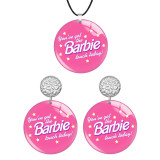 Barbie Stainless steel wood earrings necklace set