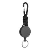 4CM Black Plastic Circular Climbing Chain Umbrella Rope Woven Retractable and Easy to Pull Key Chain High Elastic and Easy to Pull Chain